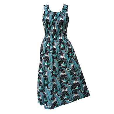Feathers Cotton Maxi Dress UK One Size 14-24 EE13