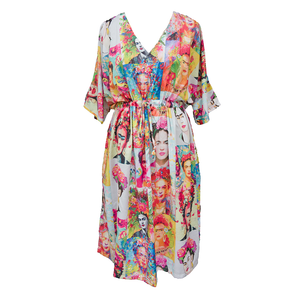 Digital Artwork Crepe Maxi Dress UK Size 18-32 M79