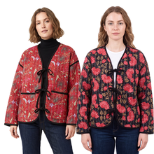 Load image into Gallery viewer, Reversible Cotton Quilted Oversized Jacket Uk size 8-20