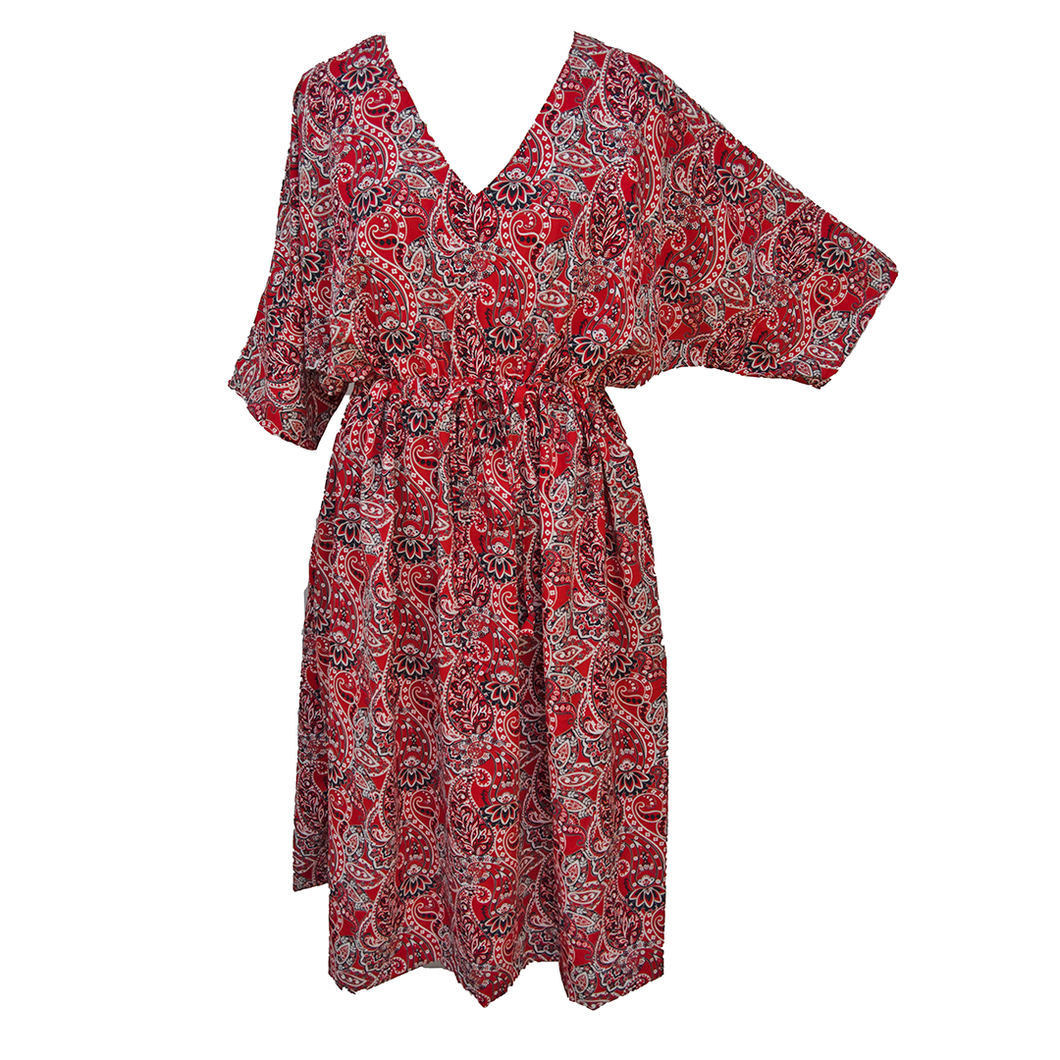 Red Crepe Maxi Dress UK Size 18-32 M6