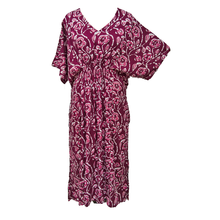 Load image into Gallery viewer, Batik Cherry Tie Dye Smocked Maxi Dress Size 16-32 PL14