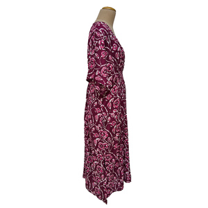 Batik Cherry Tie Dye Smocked Maxi Dress Size 16-32 PL14