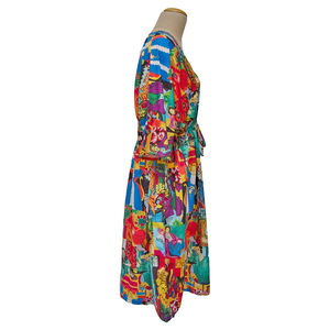 Digital Artwork Crepe Maxi Dress UK Size 18-32 M81