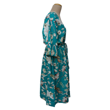 Load image into Gallery viewer, Teal Birds Floral Cotton Maxi Dress UK Size 18-32 SSF40