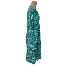 Load image into Gallery viewer, Teal Batik Floral Smocked Maxi Dress Size 16-32 PL23