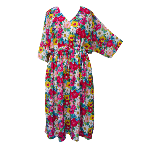 Vibrant Bouquet Crepe Maxi Dress UK Size 18-32 SSF18