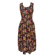 Load image into Gallery viewer, Black Cotton Maxi Dress UK One Size 14-24 A14