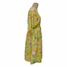 Load image into Gallery viewer, Mustard Yellow Digital Artwork Crepe Maxi Dress UK Size 18-32 M83
