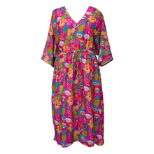 Load image into Gallery viewer, Pink Summer Flowers Crepe Maxi Dress UK Size 18-32 SSF20