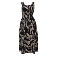 Load image into Gallery viewer, Black Egyption Cats Cotton Maxi Dress UK One Size 14-24 EE7