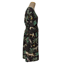 Load image into Gallery viewer, Black Wild Cotton Maxi Dress UK Size 18-32 M40