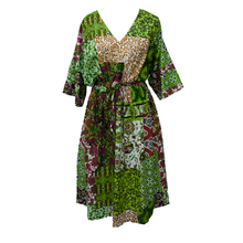 Load image into Gallery viewer, Green Patchwork Cotton Maxi Dress UK Size 18-32 M121