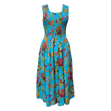 Load image into Gallery viewer, Sky Blue Birds Cotton Maxi Dress UK One Size 14-24 EE35