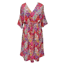 Load image into Gallery viewer, Patchwork Digital Artwork Crepe Maxi Dress UK Size 18-32 M85