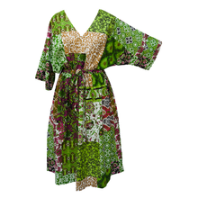 Load image into Gallery viewer, Green Patchwork Cotton Maxi Dress UK Size 18-32 M121