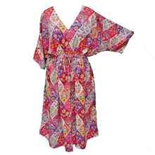 Load image into Gallery viewer, Patchwork Digital Artwork Crepe Maxi Dress UK Size 18-32 M85