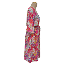 Load image into Gallery viewer, Patchwork Digital Artwork Crepe Maxi Dress UK Size 18-32 M85