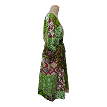 Load image into Gallery viewer, Green Patchwork Cotton Maxi Dress UK Size 18-32 M121