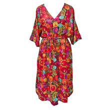 Load image into Gallery viewer, Floral Digital Artwork Crepe Maxi Dress UK Size 18-32 M86