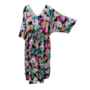 Pastels Floral Viscose Maxi Dress UK Size 18-32 M138 – The Global