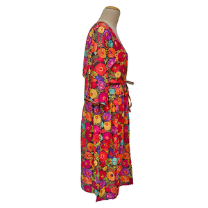 Floral Digital Artwork Crepe Maxi Dress UK Size 18-32 M86