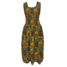Load image into Gallery viewer, Black Cotton Maxi Dress UK One Size 14-24 A18