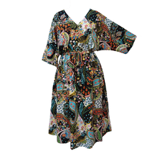 Load image into Gallery viewer, Black Paisley Cotton Maxi Dress UK Size 18-32 SSF52