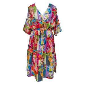 Digital Artwork Crepe Maxi Dress UK Size 18-32 M87
