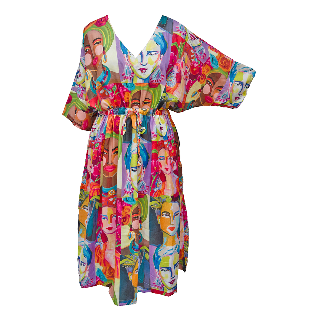 Digital Artwork Crepe Maxi Dress UK Size 18-32 M87