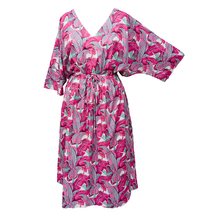 Load image into Gallery viewer, Hot Pink Feathers Cotton Maxi Dress UK Size 18-32 M147