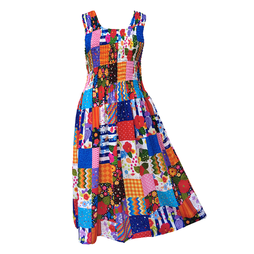 Patchwork Print Crepe Maxi Dress UK One Size 14-24 EE41