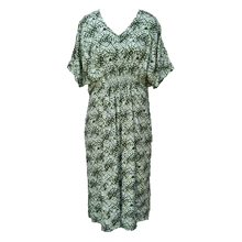 Load image into Gallery viewer, Green Tie Dye Smocked Maxi Dress Size 16-32 PL11