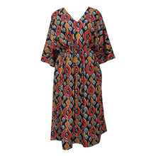 Load image into Gallery viewer, Unique Aztec Black Cotton Maxi Dress UK Size 18-32 SSF31