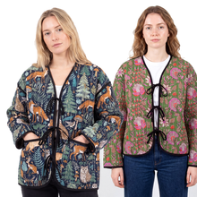 Load image into Gallery viewer, Reversible Cotton Quilted Oversized Jacket Uk size 8-20