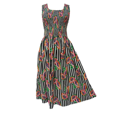 Load image into Gallery viewer, Stripes and Papaya Cotton Maxi Dress UK One Size 14-24 AR24