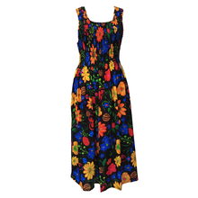 Load image into Gallery viewer, Black Floral  Crepe Maxi Dress UK One Size 14-24 EE38