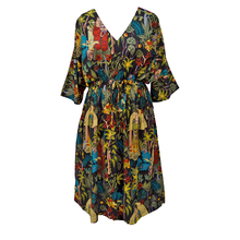 Load image into Gallery viewer, Black Artistic Cotton Maxi Dress UK Size 18-32 M45