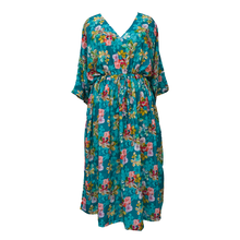 Load image into Gallery viewer, Inflorescences Green Crepe Maxi Dress UK Size 18-32 SSF26