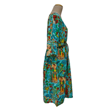 Load image into Gallery viewer, Blue Artistic Cotton Maxi Dress UK Size 18-32 M46