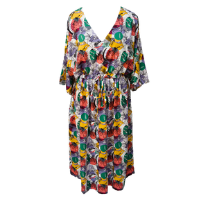 Palm leaves Viscose Maxi Dress UK Size 18-32 M146