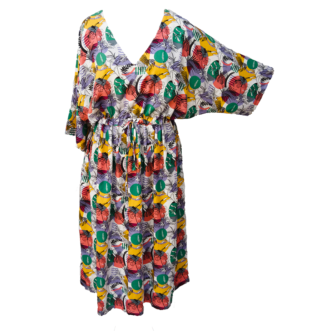 Palm leaves Viscose Maxi Dress UK Size 18-32 M146