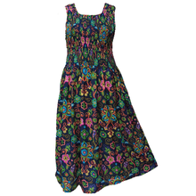 Load image into Gallery viewer, Blue Embroidery Print Crepe Maxi Dress UK One Size 14-24 EE47