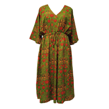 Load image into Gallery viewer, Green Camels Cotton Maxi Dress UK Size 18-32 AD3