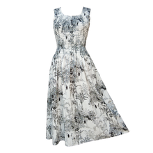 Load image into Gallery viewer, White Wildlife Cotton Maxi Dress UK One Size 14-24 LD6