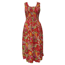Load image into Gallery viewer, Red Birds Cotton Maxi Dress UK One Size 14-24 EE23