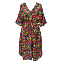 Load image into Gallery viewer, Flowers and Parrot Digital Artwork Crepe Maxi Dress UK Size 18-32 M71