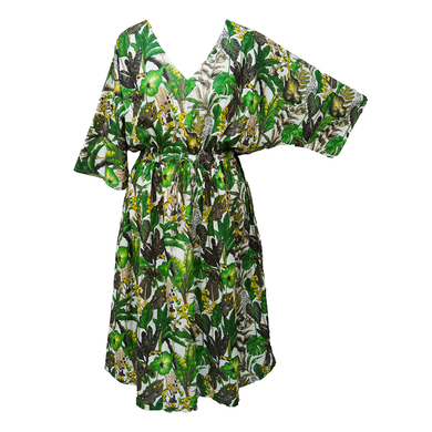 Tropical Cotton Maxi Dress UK Size 18-32 M124