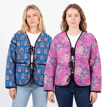 Load image into Gallery viewer, Reversible Cotton Quilted Oversized Jacket Uk size 8-20