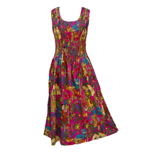 Load image into Gallery viewer, Pink Artistic Cotton Maxi Dress UK One Size 14-24 E102