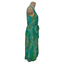 Load image into Gallery viewer, Green Belted Sleeveless Midi Dress Size 14-30 B3